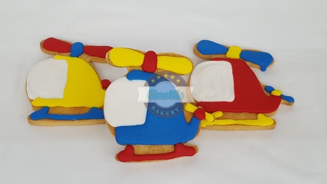 Helicopter, Cookie, Birthday, Airplane, Train, Party, Boy, Rescue, Fondant, Icing, Cinottis