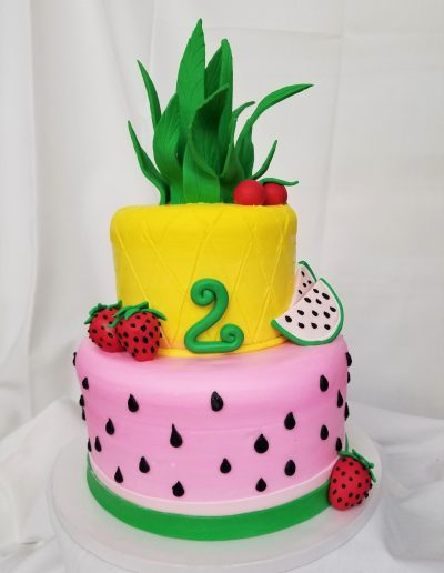 Tooty Fruity, Birthday, Cute, Fruit, Cake, kids, fun, trendy, strawberries, Pineapple, Watermelon, Jacksonville, Cinotti