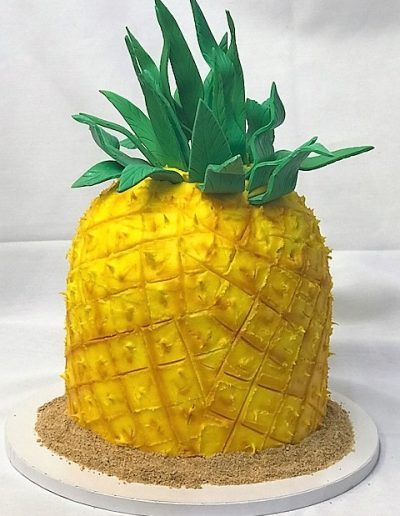 Pineapple Sculpted, Cake, Shaped, Birthday, Cake, Trendy, Girly, Fruity, Tooty, Beach, Sand, Girls, Jacksonville, Cinotti