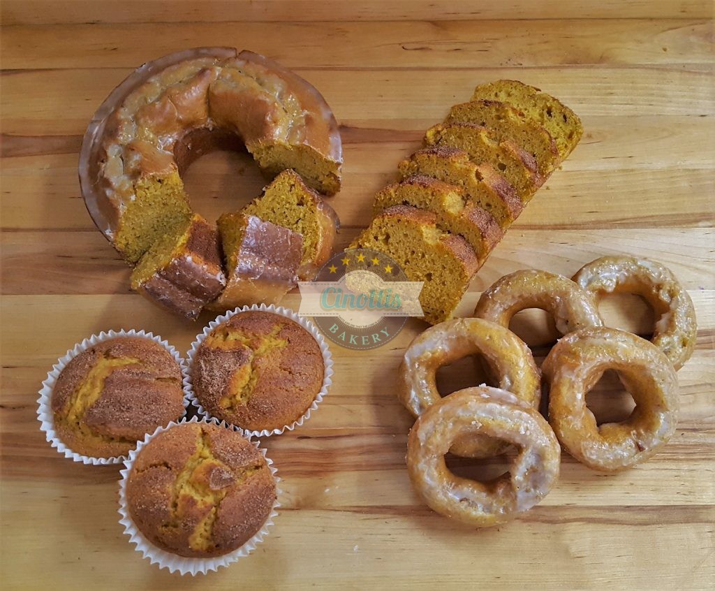All Things Pumpkin, donuts,cake, Muffin, loaf, Breakfast, Bakery, Jacksonville, Beach, cinnamon, spice, homemade