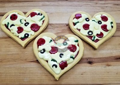 Pizza My Heart Iced Cutout, Cookies, Valentine's