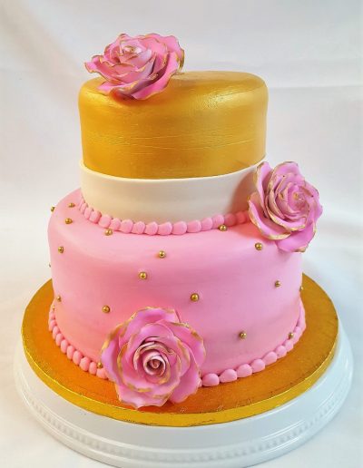 Pink Roses, cake, shower, roses, chic, dainty, adult, birthday, Cinottis, bakery