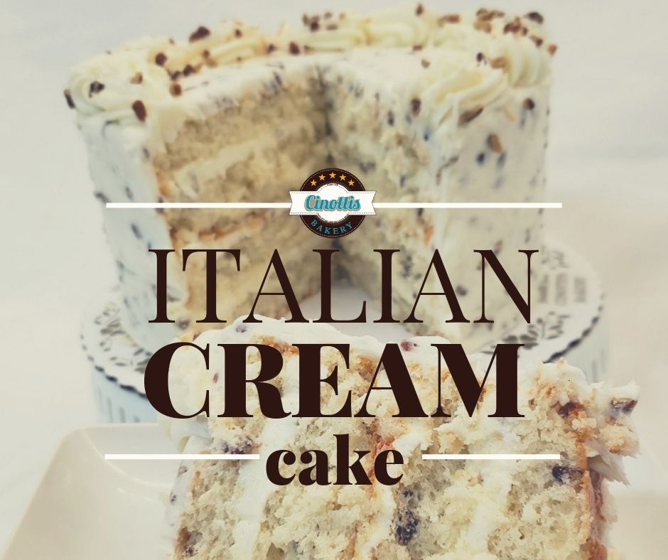 Italian Cream Cake, Cinottis Bakery, Jacksonville Beach, Bakery, Desserts, Cake