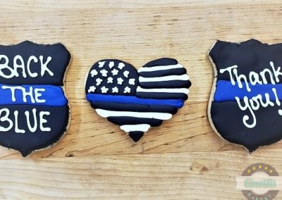 Police Car Cookies, Police, First Responder cookies, JSO, Blue Lives Matter, Jacksonville Sherrifs Office, Cinottis Bakery, Back the Blue, Police Department, jacksonville Beach
