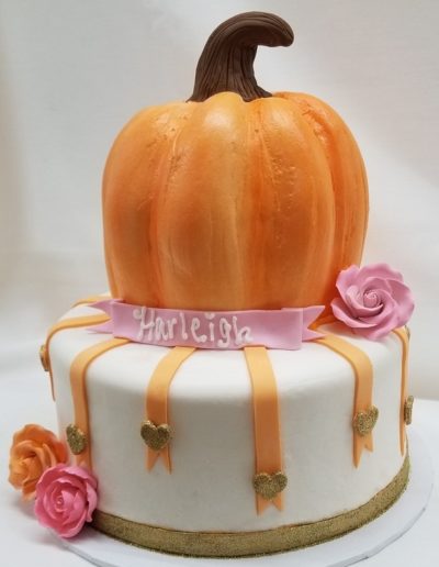 Halloween Cake, Pumpkin Cake, Halloween Baby Shower, Cinottis Bakery, Pumpkin, Baby