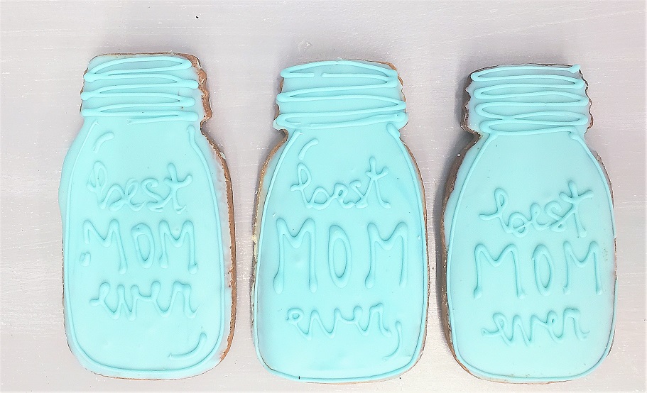 Mason Jar Cookie, Mothers day greetings, Blue Jar 