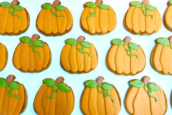 Pumpkin Cookies, Pumpkin shaped Cookies