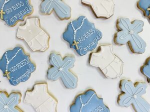 christening cookies, baby baptism cookies