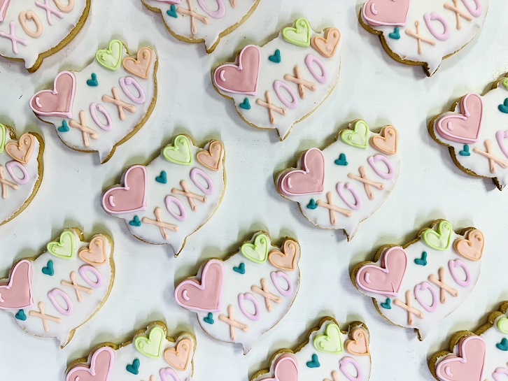 XOXO, Valentine Cookie, Hearts and love cookies