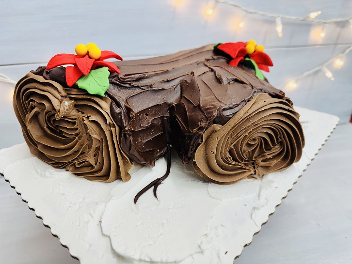 yule log cake, yuletide cake