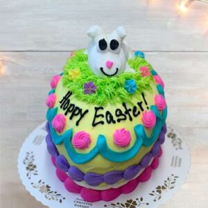 piped bunny easter egg cake, easter dessert