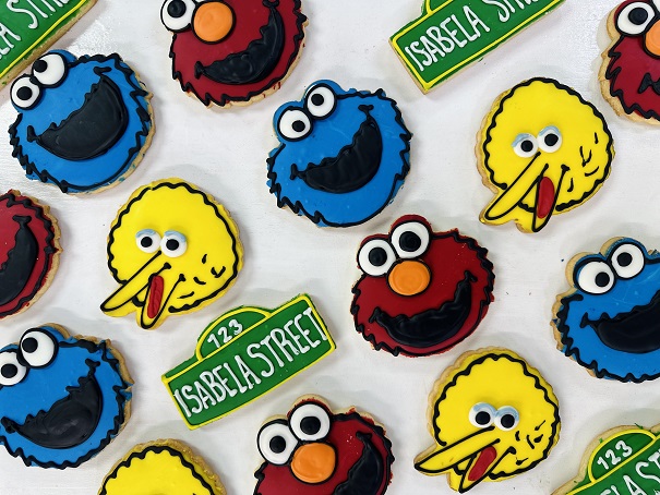 Sesame Street Birthday, 1st birthday Cookies, Baby Shower Cookies
