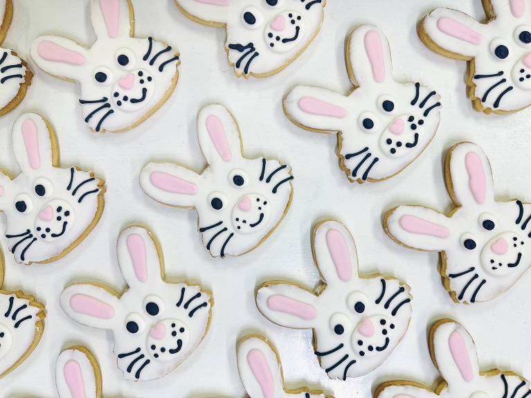 Easter Cookies, Easter Bunny Face Cookies