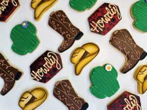 Cowboy Cookies, Rodeo birthday cookies Boy Birthday Cookies