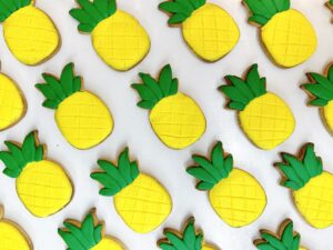 Pineapple shaped cookies, pineapple cookie
