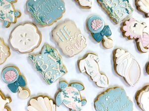 under the sea Baby Shower cookies, ocean baby cookies