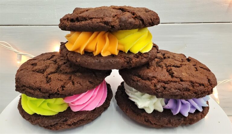 Double Chocolate Unicorn Cookie Sandwiches