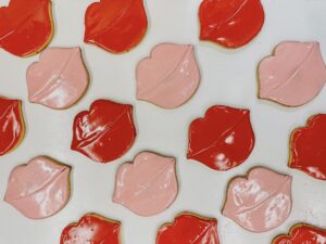 lips cookies, Valentine