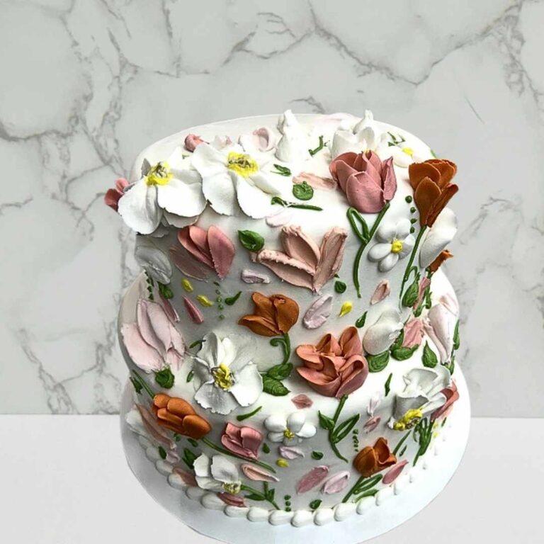 Neutral Painted Flowers