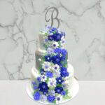 Silver and Blue Flowers