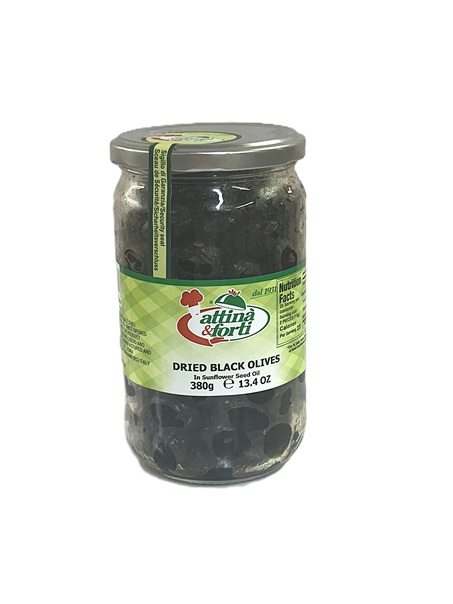 Attina Dried Black olives - 13.4 oz, Cinotti's Italian Market Jacksonville, Imported Italian Food