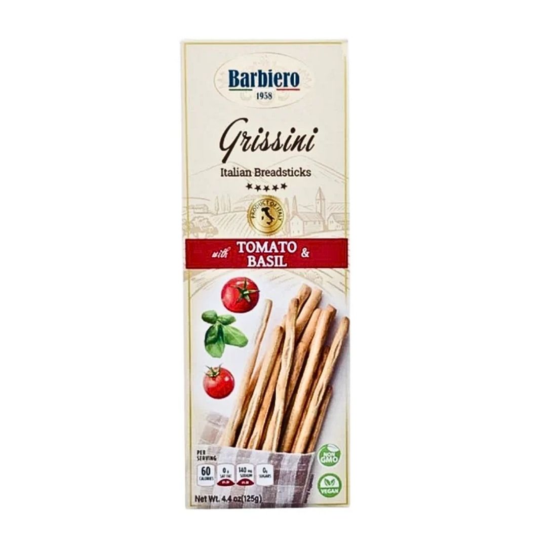 Barbiero Tomato & Basil Grissini Breadsticks-Cinotti's Italian Market, Italian Cookies