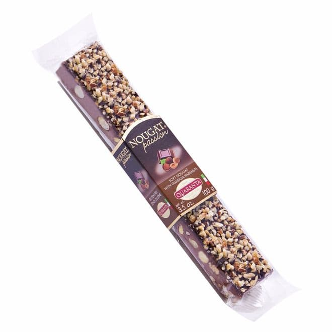 Hazelnut and Peanut Chocolte Nougat Bar, Cinottis Italian Market Hazelnut and Peanut Chocolte Nougat Bar, Cinottis Italian Market
