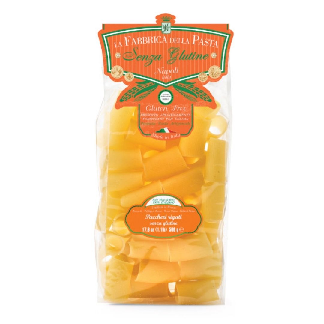 La Fabbrica Della Pasta 'e Paccheri Rigati Gluten Free Italian Pasta-Cinotti's Italian Market, Italian Pasta