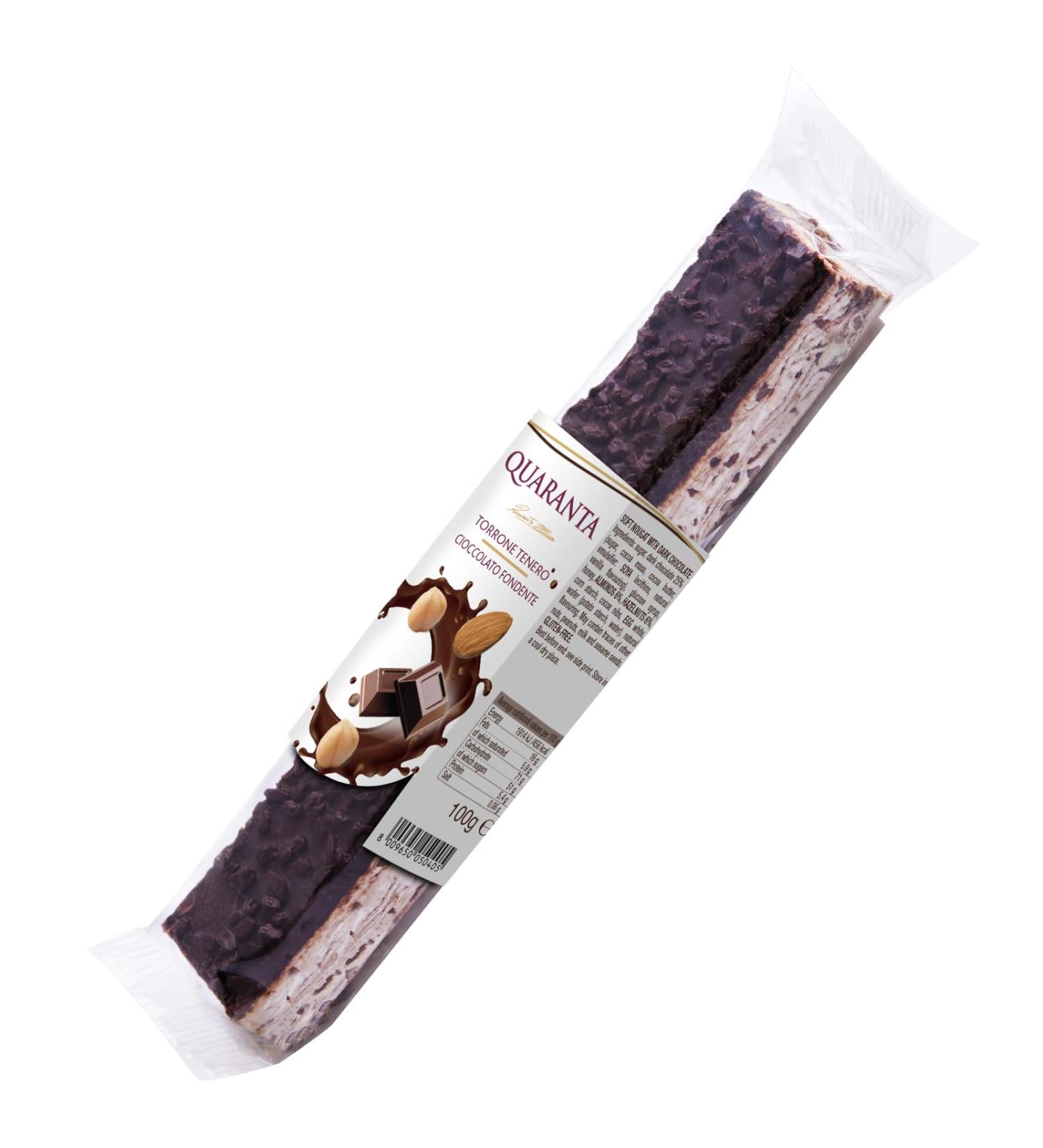Quaranta Dark Chocolate Nougat Bar, Cinotti's Italian Market, Jacksonville Italian Market, Imported Italian Food Quaranta Dark Chocolate Nougat Bar, Cinotti's Italian Market, Jacksonville Italian Market, Imported Italian Food