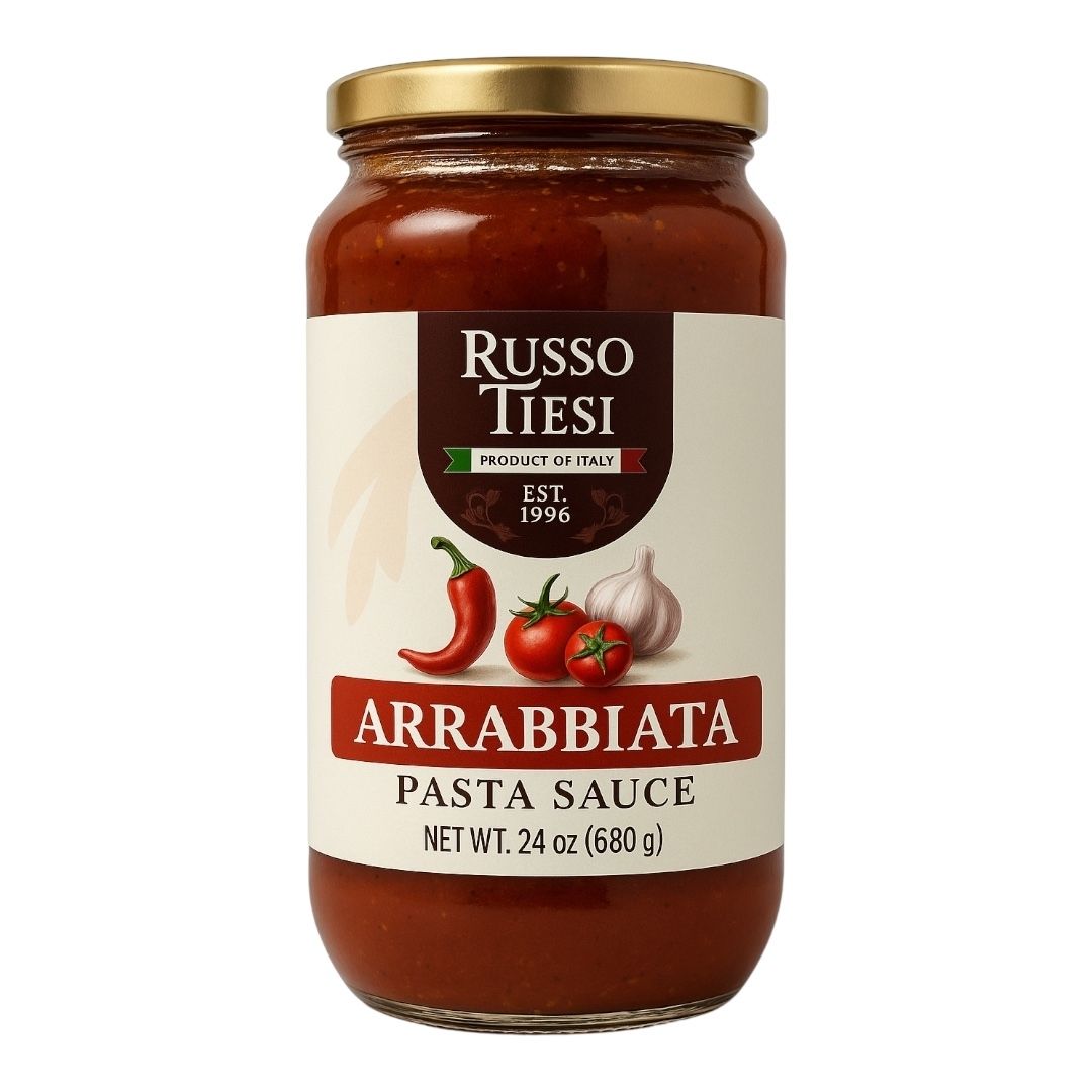 Russo Tiesi Sauce-Arrabbiata Pasta Sauce- Italian Pasta Sauce-Cinotti's Italian Market, Italian Pasta