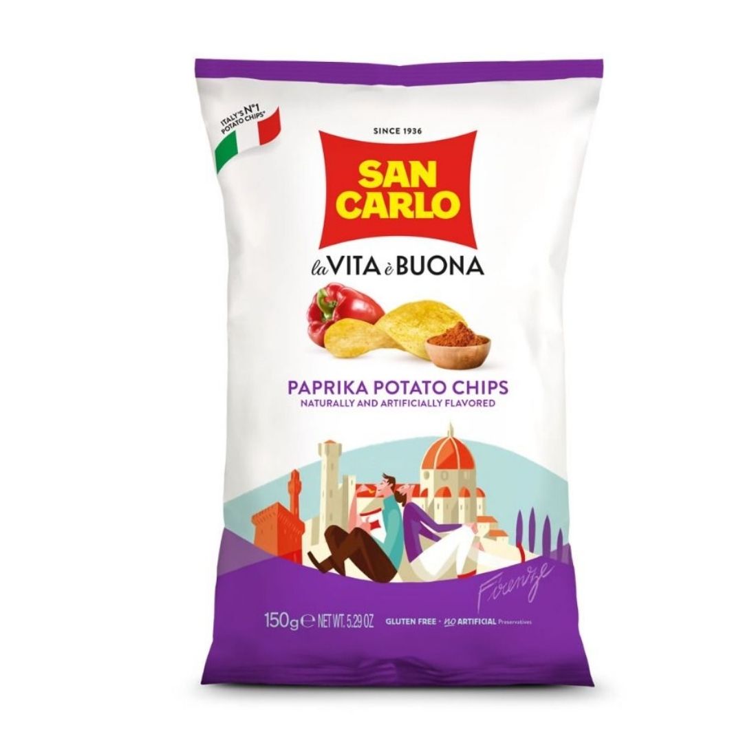 San Carlo Paprika potato chips- Italian Chips-Cinotti's Italian Market, Italian food