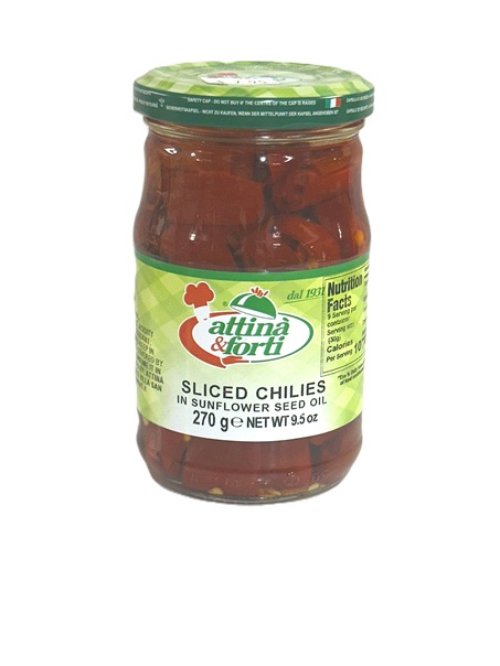 Sliced Hot Chili Pepper, by Attina 9.5 oz, Cinotti's Italian Market Jacksonville, Imported Italian Food