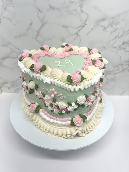 Vintage Heart Cake