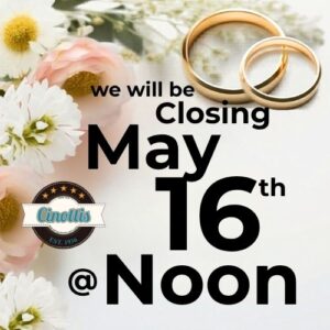 Closing at noon May 16 2026