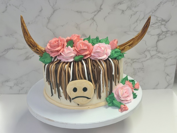 Highland Cow Cake, Cow Cake Jacksonville, Cinotti's, Birthday Cake